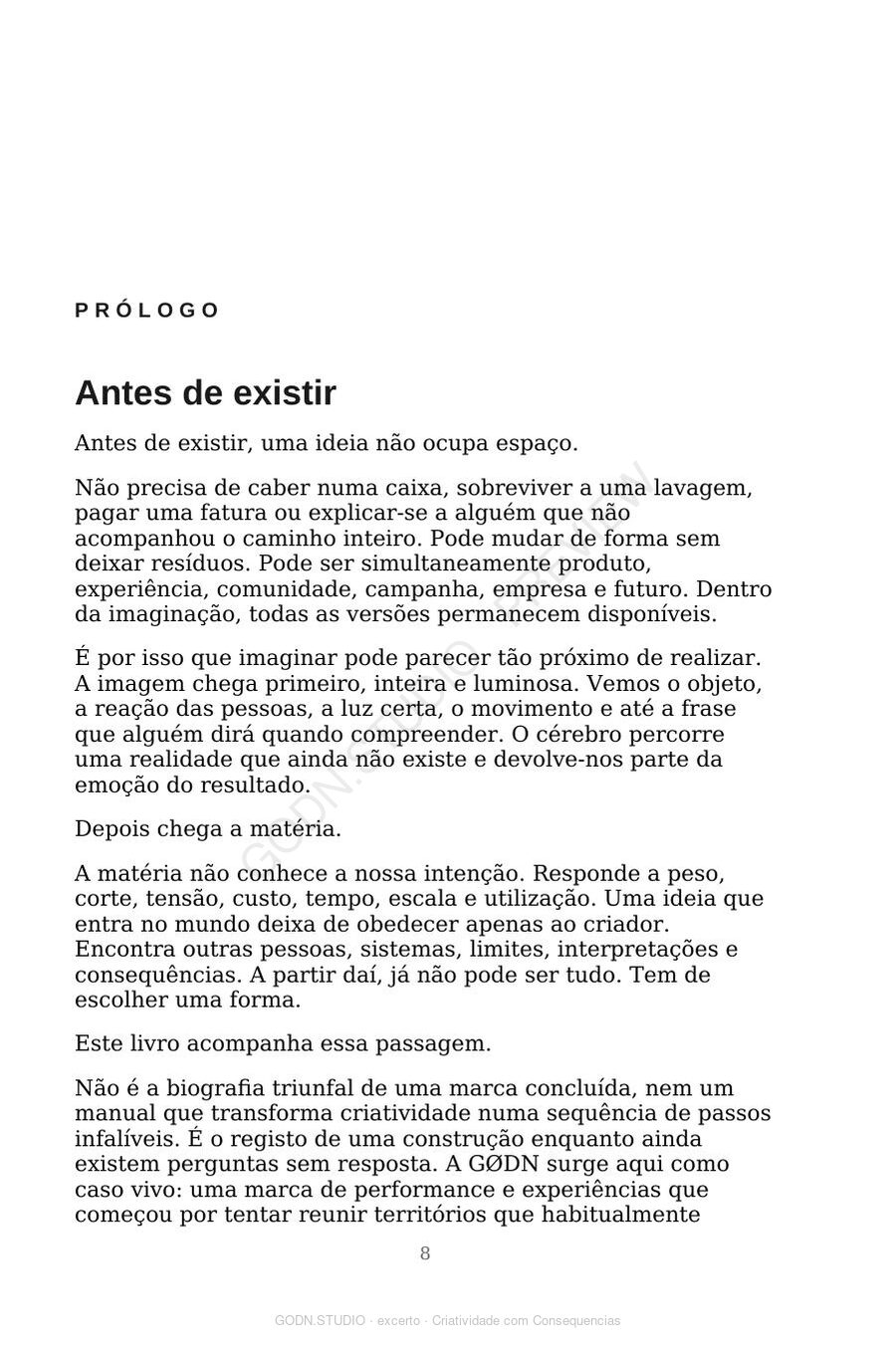 Criatividade com Consequências - Prólogo