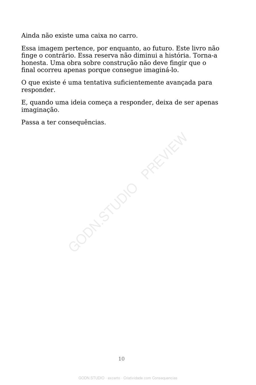 Criatividade com Consequências - Prólogo